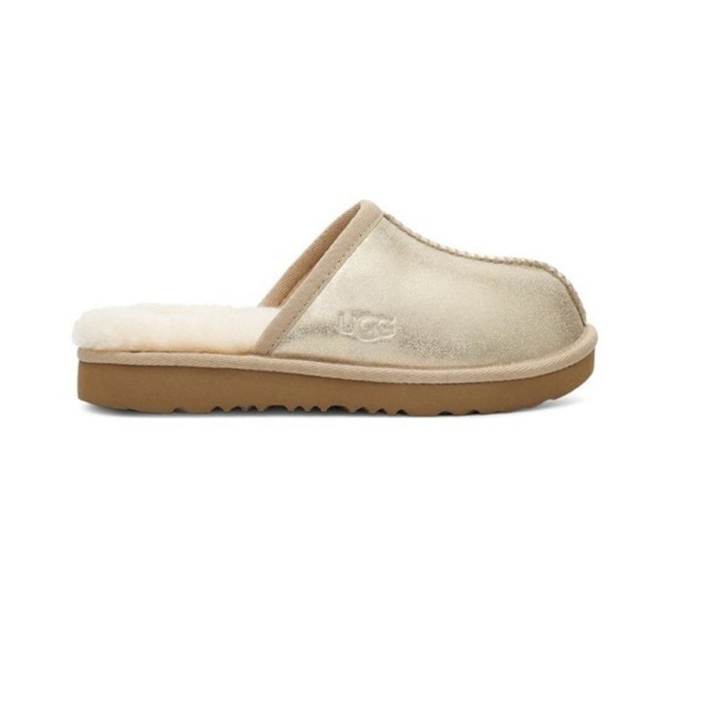Ugg Kids' Shoes Ugg Keegan Metallic Uggplush Faux Fur Lined Slipper Size 13